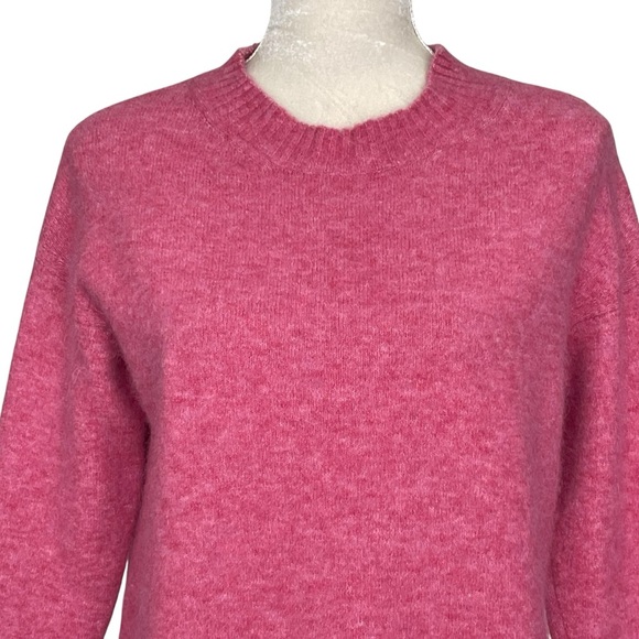 Massimo Dutti Alpaca Wool Blend Women's Pink Sweater Size S Cozy Warm Soft - Picture 2 of 8